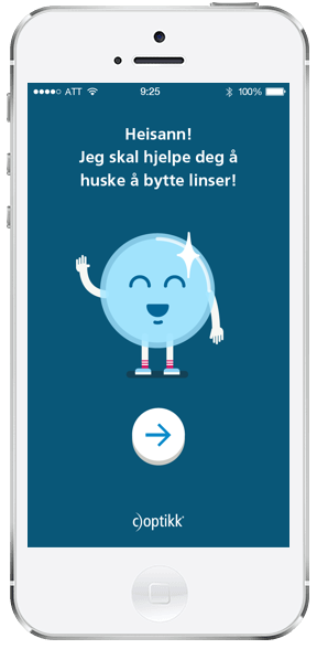 Bilde av appen Optikeren min vist på en smarttelefon